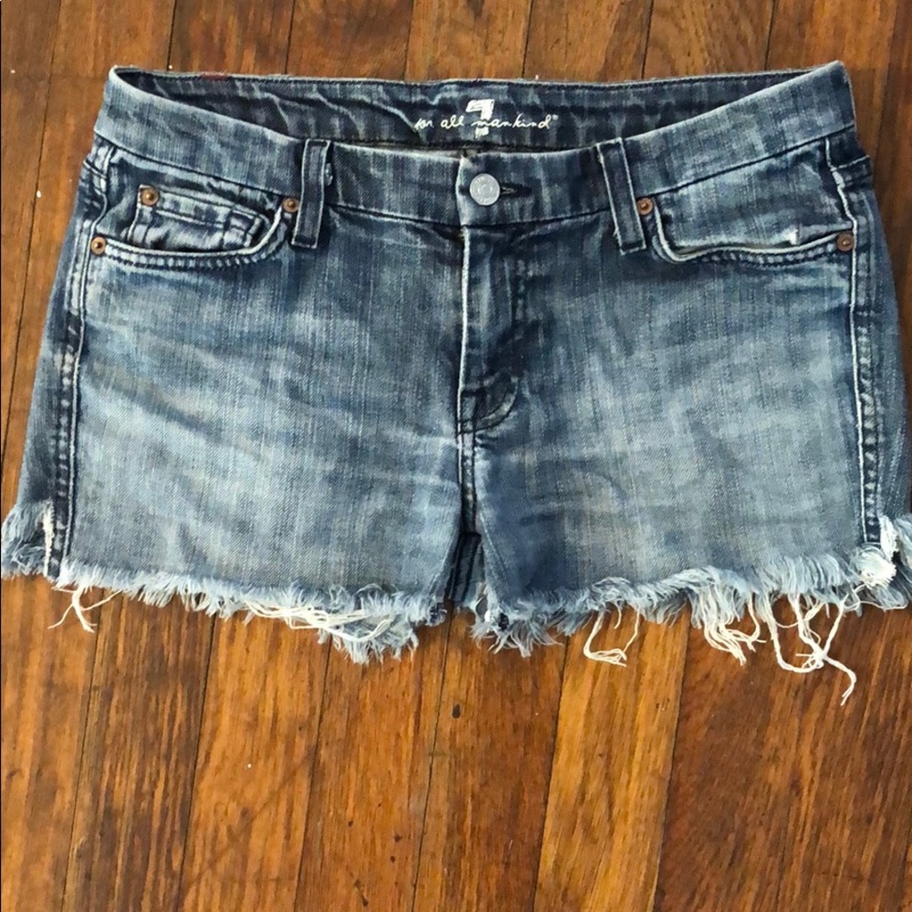 7 for all mankind cutoff jean shorts